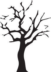 tree silhouette Vector | Minimalist & Trendy tree Silhouette Design | Unique & Stylish tree Artwork for Vector design