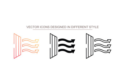 Air filter icon design with white background stock illustration