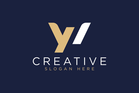 simple letter yw logo icon vector design template concept