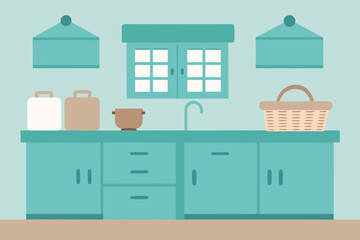 vector illustration of a kitchen