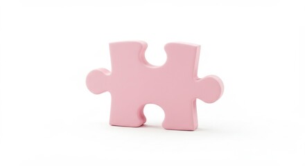 Single Pink Puzzle Piece