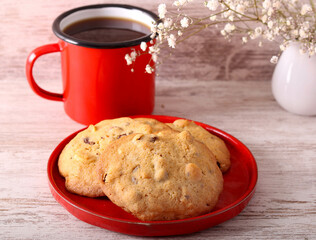 Homemade fruit and nut cookies