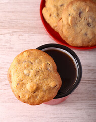 Homemade fruit and nut cookies