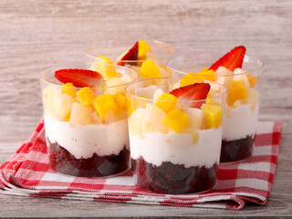 Trifle – layered cream and fruit dessert