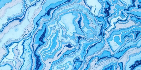 Abstract Blue Swirl Pattern Fluid Organic Texture for Design