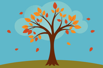 autumn tree vector