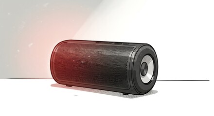 Portable Speaker Illustration for Audio Enjoyment