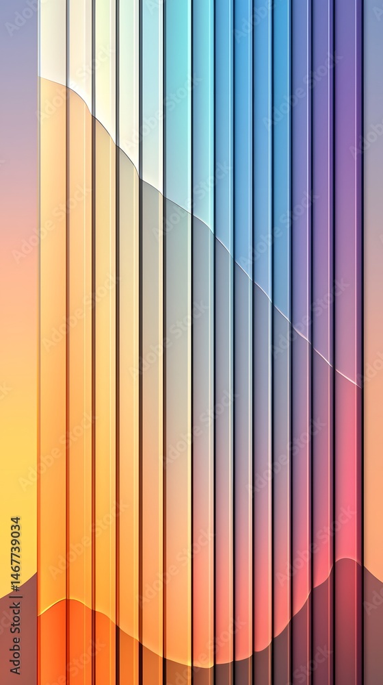 Poster abstract vertical gradient background with colorful stripes