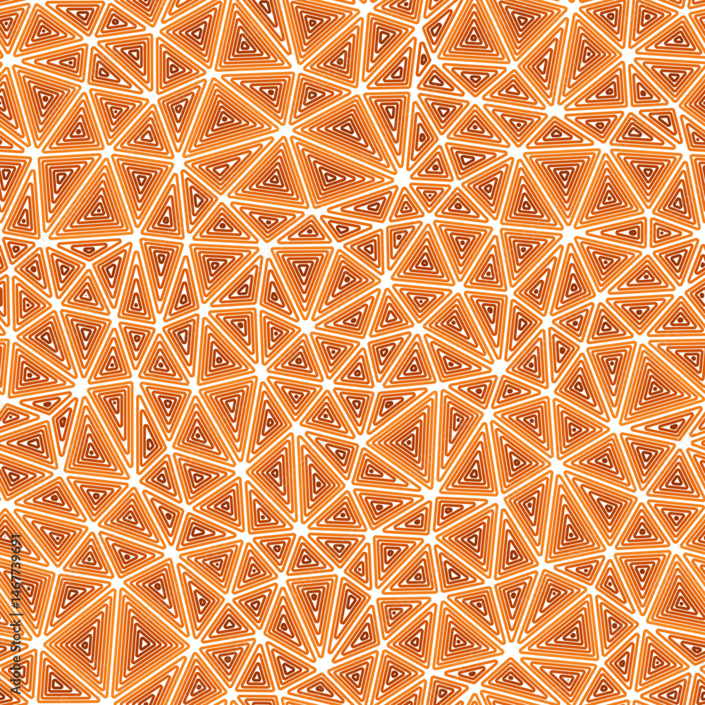 Poster vector seamless pattern. compact shape size. multiple repeated inner triangles. single color tone st