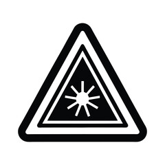 Laser Warning Sign Safety Triangle Icon for Laser Hazards