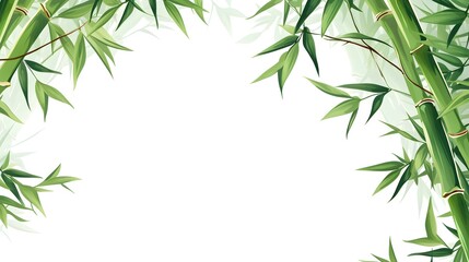 Obraz premium Professional Green Bamboo Background Template for Various Projects