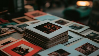 Fototapeta premium Vintage photographs on display