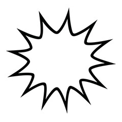 Explosion Speech Balloon: Dynamic Impact & Comic Element