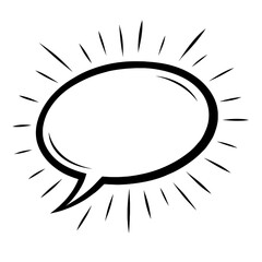 Comic Speech Bubble Burst: Dynamic Communication Graphic