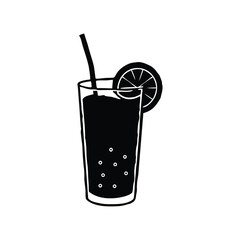 Refreshing Summer Beverage Iced Tea with Lemon Illustration