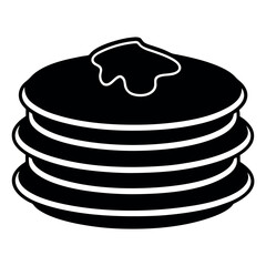 Stack of Pancakes with Butter and Syrup