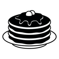 Stack of Pancakes with Butter and Syrup