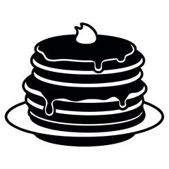 Stack of Pancakes with Butter and Syrup