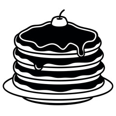 Stack of Pancakes with Butter and Syrup
