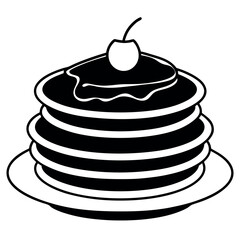 Stack of Pancakes with Butter and Syrup