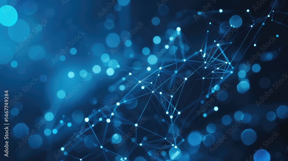 Poster abstract picture of blue light effect in digital technology design. seamless modern art of futuristi