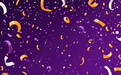 Purple Celebration: Festive Confetti Burst Design