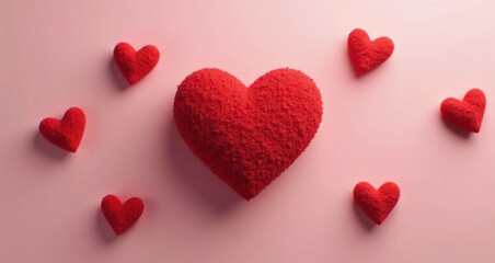 Fototapeta premium red heart on white background