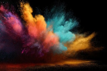 Vibrant Color Explosion: A Dramatic Abstract Artwork