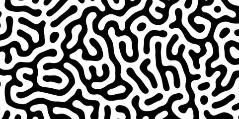 Abstract Turing pattern background. Reaction diffusion pattern. chaotic motion. Linear design. Vector illustration. Doodle labyrinth, pattern, zigzag, turing, Hand drawn Batik, arts, fashion, textile.