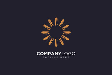 sun logo icon vector design template concept