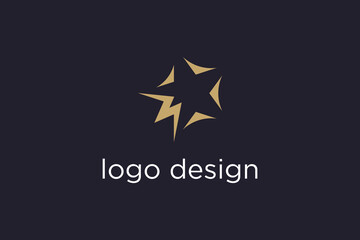 Fototapeta premium simple star logo icon vector design template concept