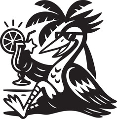 black and white cartoon illustration