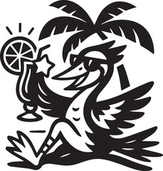 vector illustration of a tropical island