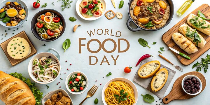 Celebrate World Food Day with Delicious International Cuisine Dishes Pasta Bread Vegetables