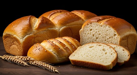 Freshly Baked Bread Loaf with Crispy Golden Crust and Fluffy Interior