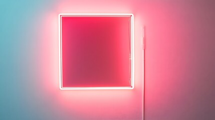 Neon square, vibrant color