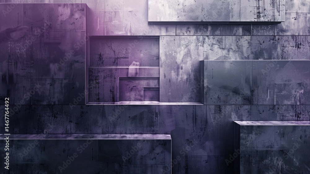 Poster abstract picture with digital style scenery, decorated by high tech pattern, glow fantasy neon light
