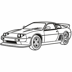 Fototapeta premium black and white sports car