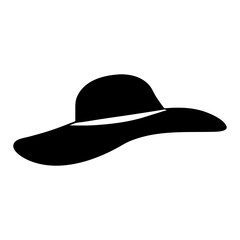 Elegant black sun hat with wide brim perfect for summer days