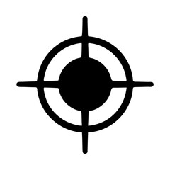 Obraz premium Black target crosshair symbol for aiming and accuracy in a circle