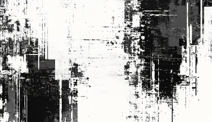 Obraz premium An abstract black and white noise-like artistic pattern.