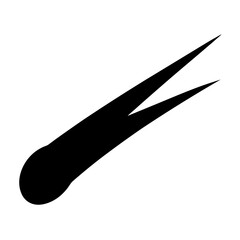 Black Silhouette Image Depicting a Shooting Star or Comet Streaking Through Space