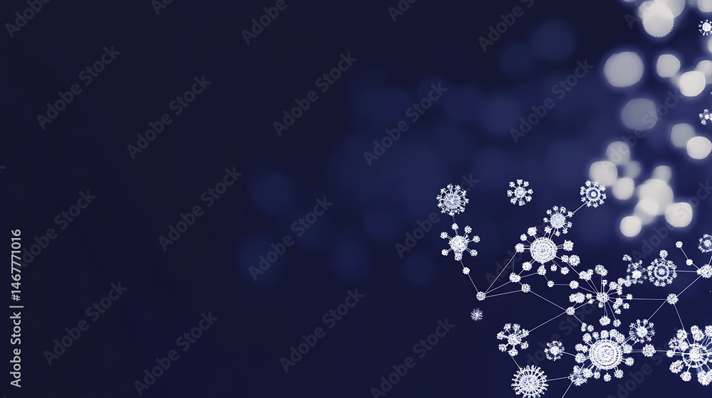 Aufkleber abstract network structure on dark background