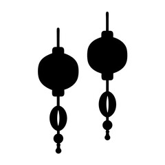 Elegant Chinese Lantern Silhouettes Perfect for Festive Decorations and Creative Designs