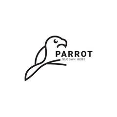Parrot Symbol Logo. Vector Illustration.