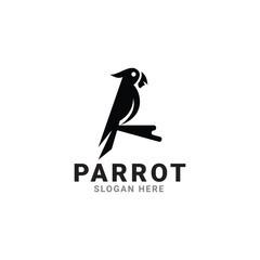 Parrot Symbol Logo. Vector Illustration.