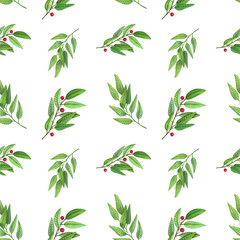 A set of flowers, leaves, seamless pattern, floral watercolor illustration for wedding invitations, greeting cards, printing design. A spring and summer set of colorful flowers and plants.