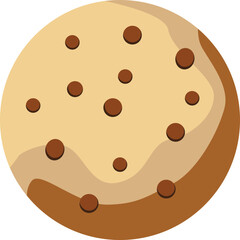 Chocolate chip cookie icon. Isolated vector image.
