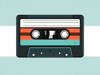 Retro Cassette Tape Design Template for Modern Projects