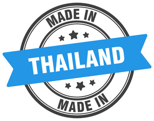 Fototapeta premium Made in Thailand round sign. Made in Thailand stamp.